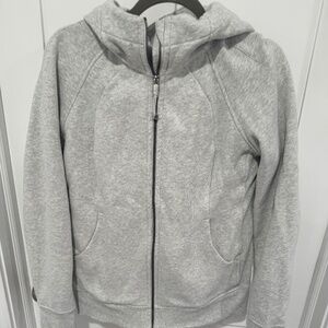 Lululemon Scuba Full-Zip Hoodie /Heathered Core Ultra Light Grey/ Size 12